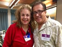 Marcy and a colleague, James Encinas, author of Wheeling To Healing, and participant at the conference.